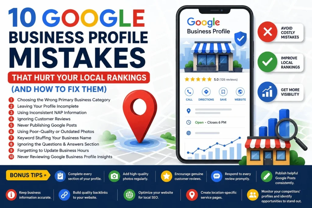 10 Google Business Profile Mistakes That Hurt Your Local Rankings (And How to Fix Them)